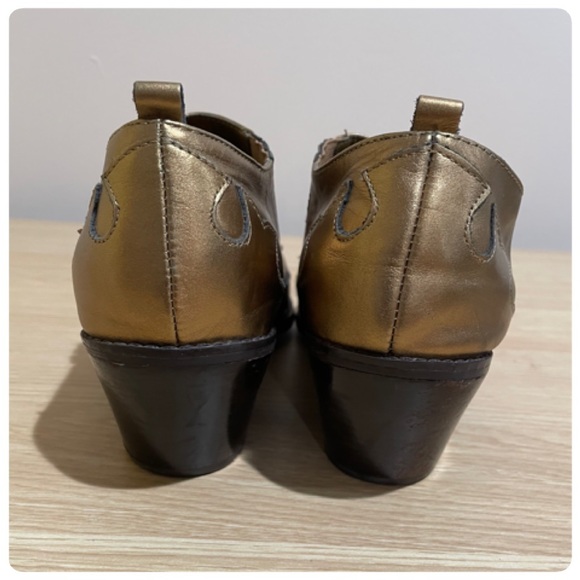 👢👠💄ARCHIVE 2000 VINTAGE MR. SHOES GOLD LEATHER WESTERN BOOTS…Sz 9… - Picture 4 of 6